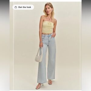Cary High Rise Slouchy Wide Leg Jean in Shasta (reformation)